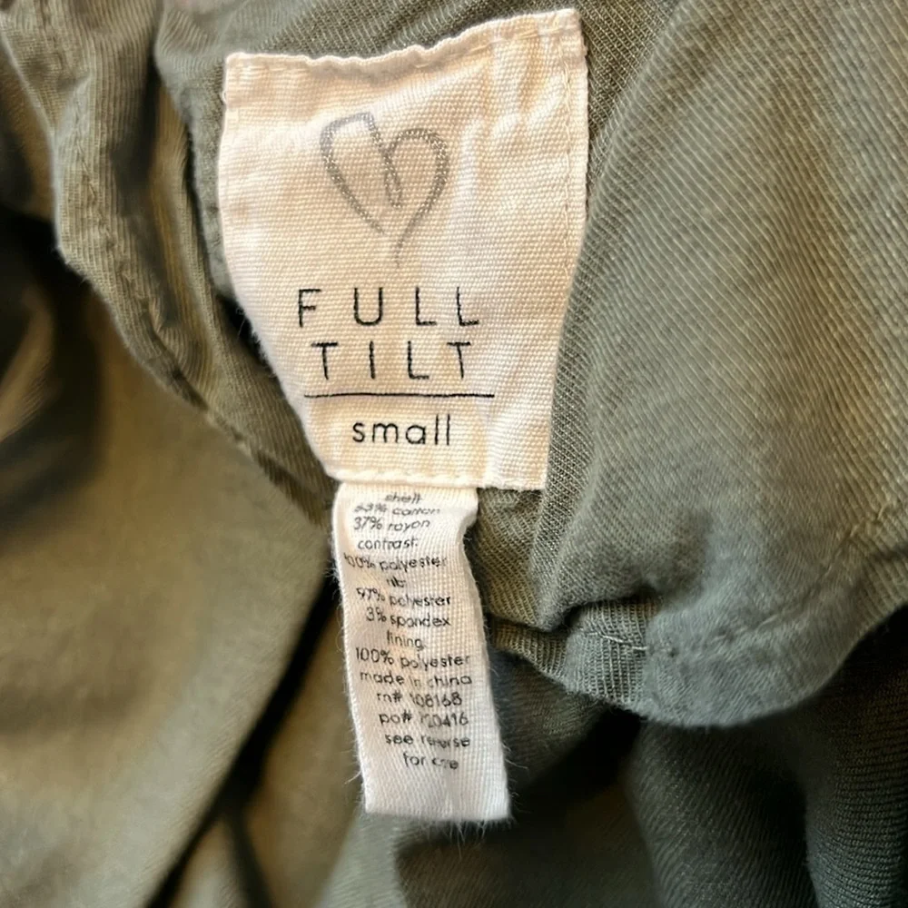 Full Tilt Versatile Cotton & Spandex Layered Hooded Jacket W/Zip Pockets, Sz. S.